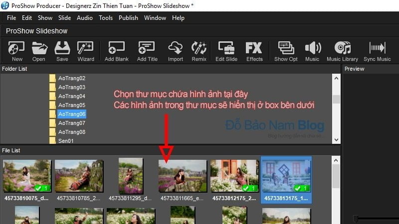 Hướng dẫn cách chèn hình ảnh vào Proshow Producer - B1