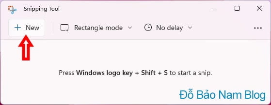 Click vào New để chụp màn hình máy tính
