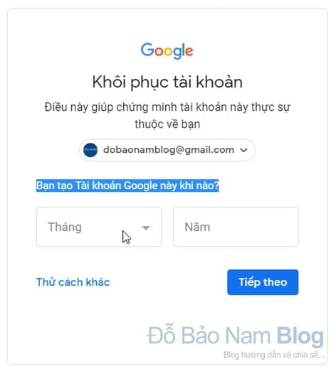 Hướng dẫn cách khôi phục tài khoản Gmail qua hình ảnh - Hình 2