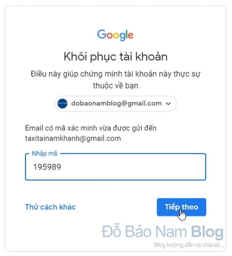 Hướng dẫn cách khôi phục tài khoản Gmail qua hình ảnh - Hình 4