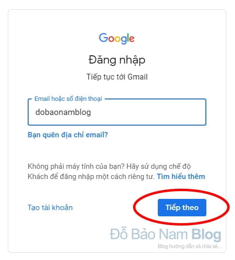 Hướng dẫn cách khôi phục tài khoản Google qua hình ảnh - Bước 01