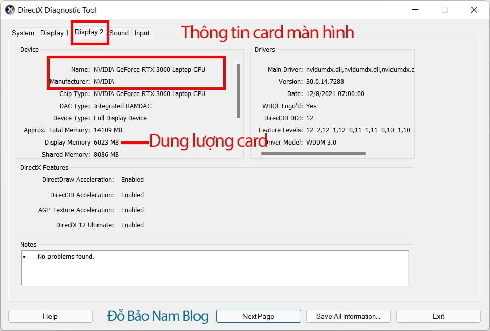 Nếu máy tính của bạn có card màn hình rời, bạn xem tại tab Display 2