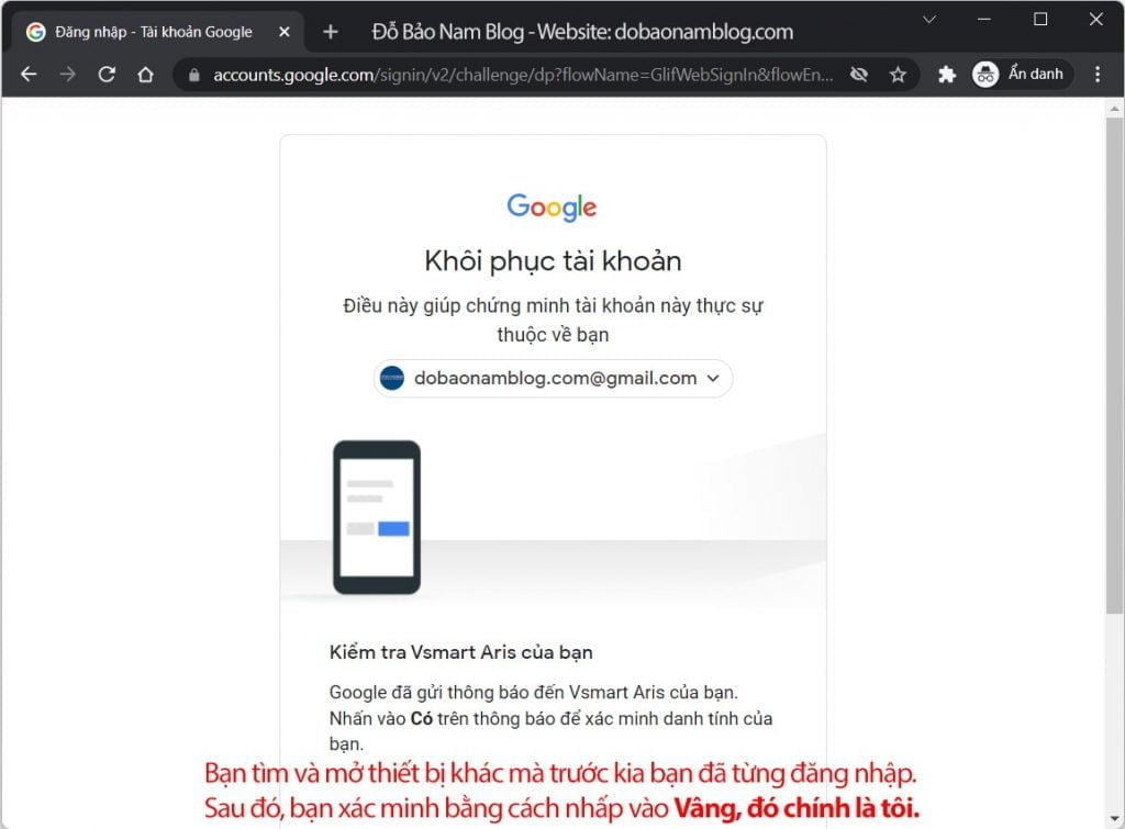 Cách lấy lại mật khẩu Gmail khi bị mất số điện thoại và email khôi phục