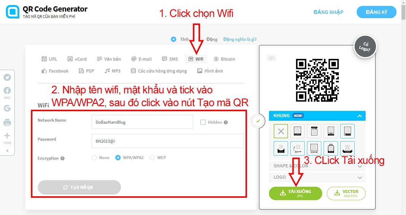 Hướng dẫn cách tạo mã QR code wifi chi tiết