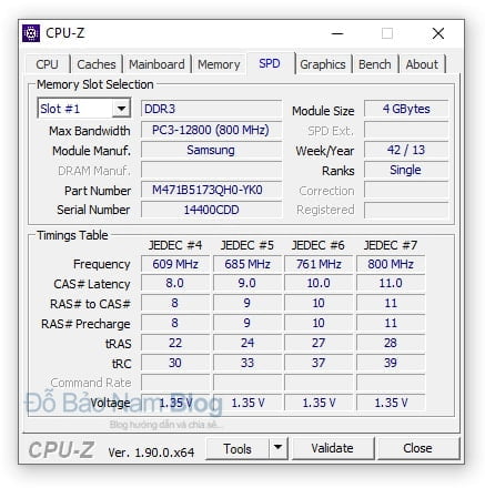 Cách kiểm tra số khe cắm ram máy tính (SPD)