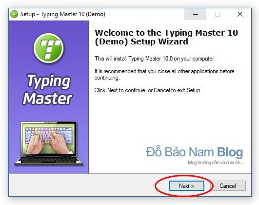 Hướng dẫn cài đặt phần mềm Typingmaster Pro - Chọn Next để tiếp tục