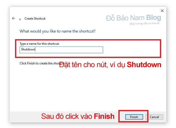 Đặt tên cho nút tắt máy trong Win 10