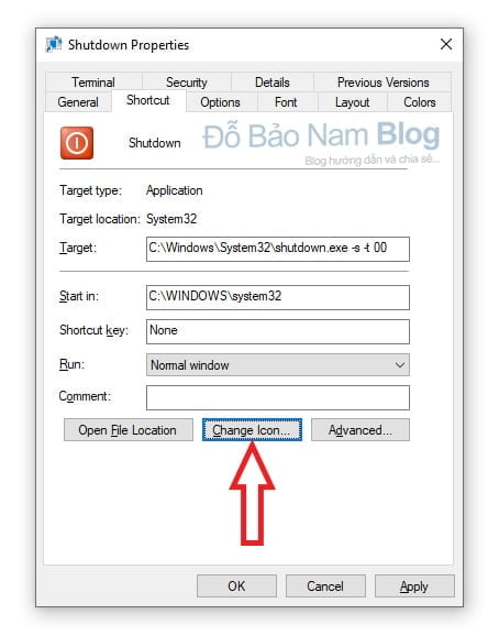 Đổi icon cho nút tắt máy nhanh trên Win 10